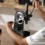 Arbor Press, 1 Ton Manual with Handwheel, 5.9" Max Height, Durable Cast Iron Construction, Desktop Manual Press for Stamping, Be
