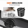 610mm Linear Shower Drain with Square Pattern Grate,Brushed 304 Stainless Steel Rectangle Shower Floor Drain, Sleek Linear Drain