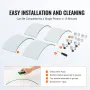 Fire Pit Wind Guard, 740 x 214mm Round Glass Flame Shield, 6mm Thick Fire Table Accessory, Clear Tempered Glass Flame Guard for 