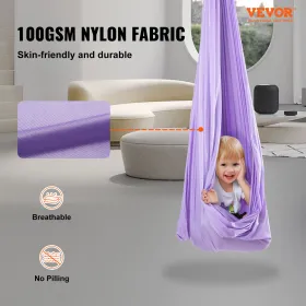 Sensory Swing for Kids, 3.1 Yards, Therapy Swing for Children with Special Needs, Cuddle Swing Indoor Outdoor Hammock for Child
