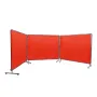 Welding Screen with Frame, 1.8 x 2.4 m 3 Panel Welding Curtain Screens, Flame-Resistant Vinyl Welding Protection Screen on 12 Sw