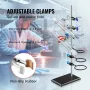 Lab Stand Support, Laboratory Retort Support Stand Set, Steel Lab Stand 59.9 cm Rod and 21.1 x 13.5 cm Cast Iron Base, Includes 