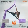 Aerial Yoga Hammock & Swing, 4.4 Yards, Yoga Starter Kit with 100gsm Nylon Fabric, Full Rigging Hardware and Easy Set-up Guide, 