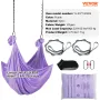 Aerial Yoga Hammock & Swing, 4.4 Yards, Yoga Starter Kit with 100gsm Nylon Fabric, Full Rigging Hardware and Easy Set-up Guide, 