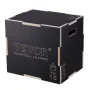 3 in 1 Plyometric Jump Box, 20/18/16 Inch Wooden Plyo Box, Platform & Jumping Agility Box, Anti-Slip Fitness Exercise Step Up Bo