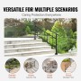 Outdoor Stair Railing, Fits for 1-4 Steps Transitional Wrought Iron Handrail, Adjustable Exterior Stair Railing, Handrails for