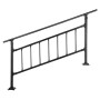 Outdoor Stair Railing, Fits for 1-4 Steps Transitional Wrought Iron Handrail, Adjustable Exterior Stair Railing, Handrails for