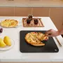 Pizza Steel, 40.6 x 36.8 x 1 cm Pizza Steel Plate for Oven, Pre-Seasoned Carbon Steel Pizza Baking Stone with 20X Higher Conduct