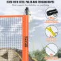Volleyball and Badminton Set, Outdoor Portable Badminton Net, Adjustable Height Steel Poles, Professional Combo Set with PVC Vol