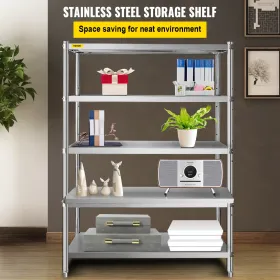 Shelving Unit 48x18.5 Inch Storage Shelves 5-Tier shelving Units And Storage Adjustable Shelf Storage Unit Adjustable Feet