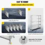 Shelving Unit 48x18.5 Inch Storage Shelves 5-Tier shelving Units And Storage Adjustable Shelf Storage Unit Adjustable Feet Shelv