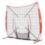 7x7 ft Baseball Softball Practice Net, Portable Baseball Training Net for Hitting Batting Catching Pitching, Backstop Baseball E