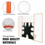 3-IN-1 Lacrosse Goal with Backstop and Target, 12' x 9' Lacrosse Net, Steel Frame Backyard Lacrosse Rebounder Equipment, Quick &
