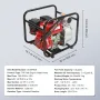 Gasoline Engine Water Pump, 7.6 cm Inlet/Outlet, 5.2 kW (7 HP), 1003.5 L/min, 43.3 m Lift, 6.7 m Suction, 4-Stroke Gas Powered T