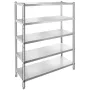 Shelving Unit 48x18.5 Inch Storage Shelves 5-Tier shelving Units And Storage Adjustable Shelf Storage Unit Adjustable Feet Shelv