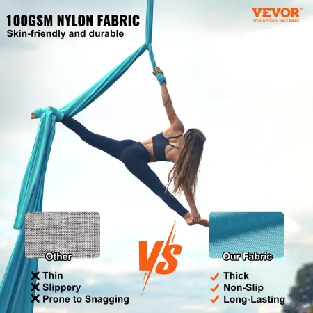 Aerial Silk & Yoga Swing, 11 yards, Aerial Yoga Hammock Kit med