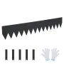 Steel Landscape Edging, 3-pack Steel Garden Edging Borders, 40" L x 6" H Strips, Hammer-in Edging Border with 5 Clips, Bendable 
