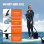 Inflatable Stand Up Paddle Board, 10.6' x 33" x 6" Wide SUP Paddleboard with Removable Kayak Seat, Board Accessories, Pump, Padd
