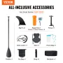 Inflatable Stand Up Paddle Board, 10.6' x 33" x 6" Wide SUP Paddleboard with Removable Kayak Seat, Board Accessories, Pump, Padd