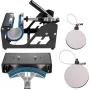 Heat Press 5 in 1 Heat Press Machine 38x30cm T-shirt Press Mug Printing Machine Multifuctional Heat Transfer Machine for T-shirt