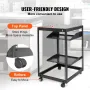 15U Open Frame Server Rack, 15 ''-40 '' Justerbar dybde