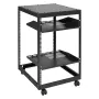 15U Open Frame Server Rack, 58.5-101.6cm/23-40 in Adjustable Depth, Free Standing or Wall Mount Network Server Rack, 4 Post AV R