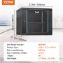 9U Wall Mount Network Server Cabinet, 15,5 '' Deep, Server Rack