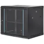 9U Wall Mount Network Server Cabinet, 60x45x50cm, 39.4 cm Deep, Server Rack Cabinet Enclosure, 90.7 kg Max. Ground-mounted Load 