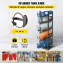 Refrigerant Tank Rack with 3x30lb and Other 3 Saving Space, Cylinder Tank Rack 46x13x4-inch, Refrigerant Cylinder Rack Gas Cylin