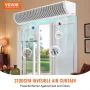 1.5m Commercial Indoor Air Curtain Super Power 2 Speeds 3566m³/h, UL Certified Wall Mounted Air Curtains for Doors, Indoor Over 