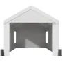 Carport, 3.7 x 6.1 m Heavy Duty Car Canopy with Roll-up Ventilated Windows, Extra Large Portable Garage with Removable Sidewalls