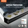 Gutter Guard, 5 inch Width, Aluminum Leaf Filter DIY Gutter Cover, 13 PCS 52 ft Total Length, 0.157'' Hole Diameter & 0.02'' Thi