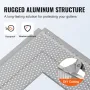 Gutter Guard, 5 inch Width, Aluminum Leaf Filter DIY Gutter Cover, 13 PCS 52 ft Total Length, 0.157'' Hole Diameter & 0.02'' Thi