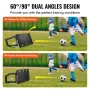 Soccer Rebounder Board, 101.6 x 40.6 cm Portable Soccer Wall with 2 Angles Rebound, Foldable HDPE Kickback Rebound Board, Soccer