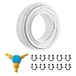 PEX-AL-PEX Tube, 164 ft, 0.79'' Diameter Aluminum-Plastic Composite Pipe Oxygen Barrier Radiant Floor PEX Pipe, 0.08''