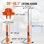 Hydraulic Long Ram Jack, 8 Ton Engine Hoist Cylinder with Air Pump and Single Piston Pump, Hydraulic Ram Cylinder Clevis Base fo