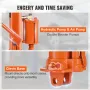 Hydraulic Long Ram Jack, 8 Ton Engine Hoist Cylinder with Air Pump and Single Piston Pump, Hydraulic Ram Cylinder Clevis Base fo