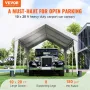 Carport, 10x20 ft Heavy Duty Car Canopy Garage Boat Shelter Party Tent with 8 Reinforced Poles and 4 Weight Bags, UV Resistant W