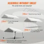 Carport, 10x20 ft Heavy Duty Car Canopy Garage Boat Shelter Party Tent with 8 Reinforced Poles and 4 Weight Bags, UV Resistant W