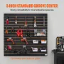 Slatwall Panels, 4 ft x 2 ft Black Garage Wall Panels 24"H x 48"L (Set of 2 Panels), Heavy Duty Garage Wall Organizer Panels