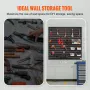 Slatwall -paneler, 4 ft x 2 ft sort garage vægpaneler 24 "H x