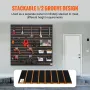 Slatwall -paneler, 4 ft x 2 ft sort garage vægpaneler 24 "H x