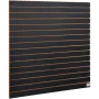 Slatwall Panels, 4 ft x 2 ft Black Garage Wall Panels 24"H x 48"L (Set of 2 Panels), Heavy Duty Garage Wall Organizer Panels