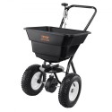 Broadcast Spreader, 80 LB Walk-Behind Turf Spreader with 12" Wheels, Steel Push Fertilizer Spreader, Garden Seeder, and Salt