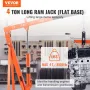 Hydraulic Long Ram Jack, 4 Ton Engine Hoist Cylinder with Single Piston Pump And Flat Base, Hydraulic Ram Cylinder for Engine Li