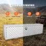 Underbody Truck Box, 60"Ã—17"Ã—18" Pickup Storage Box, Heavy Duty Aluminum Diamond Plate Tool Box with Lock and Keys, Waterproof
