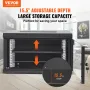 6U Wall Mount Network Server Cabinet, 39.4 cm Deep, Server Rack Cabinet Enclosure, 90.7 kg Max. Ground-mounted Load Capacity, wi