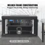 6U Wall Mount Network Server Cabinet, 39.4 cm Deep, Server Rack Cabinet Enclosure, 90.7 kg Max. Ground-mounted Load Capacity, wi