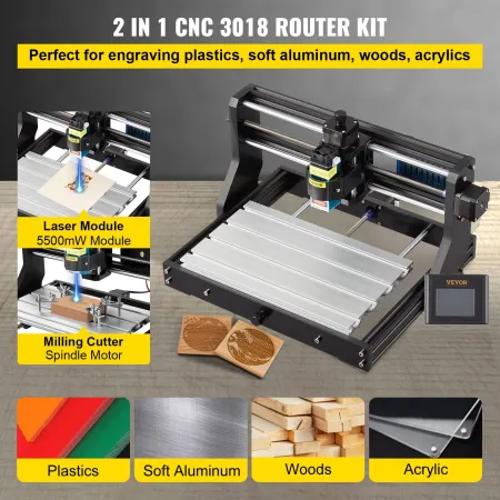 CNC 3018 Pro 5500MW 300×180×45mm Cnc Machine GRBL Control Mini Laser Engraver with Offline Controller 3 Axis Laser Engraving Mac