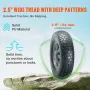 Solid PU Run-Flat Tire Wheel, 25.4 cm, 2-Pack, 81.6 kg Dynamic Load, 99.8 kg Static Load, Flat Free Tubeless Tires and Wheels fo